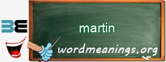 WordMeaning blackboard for martin